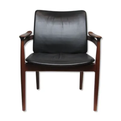 fauteuil en teck et cuir - 1963