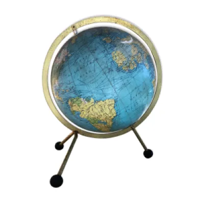 Ancienne mappemonde globe - 1963