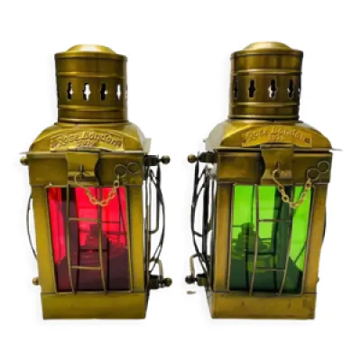 Lanternes de lampe à - style vert