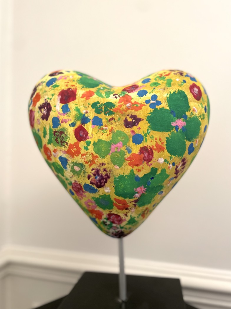 Heart sculpture in the style of Jim Dine