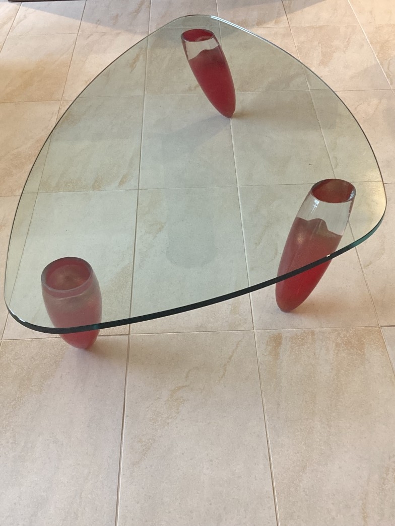 Table basse en verre d'art de Murano,ROCHE BOBOIS,Barilone