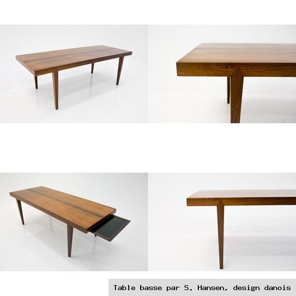 Table basse par s hansen design danois