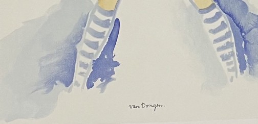 Kees Van Dongen,1966 original lithograph untitled Woman on the Beach(4)