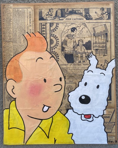 Vinc  Portrait tintin et Milou