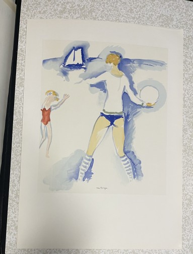 Kees Van Dongen,1966 original lithograph untitled Woman on the Beach(6)