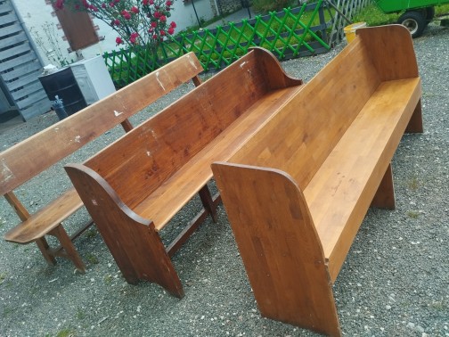 Banc d'église en bois(2)